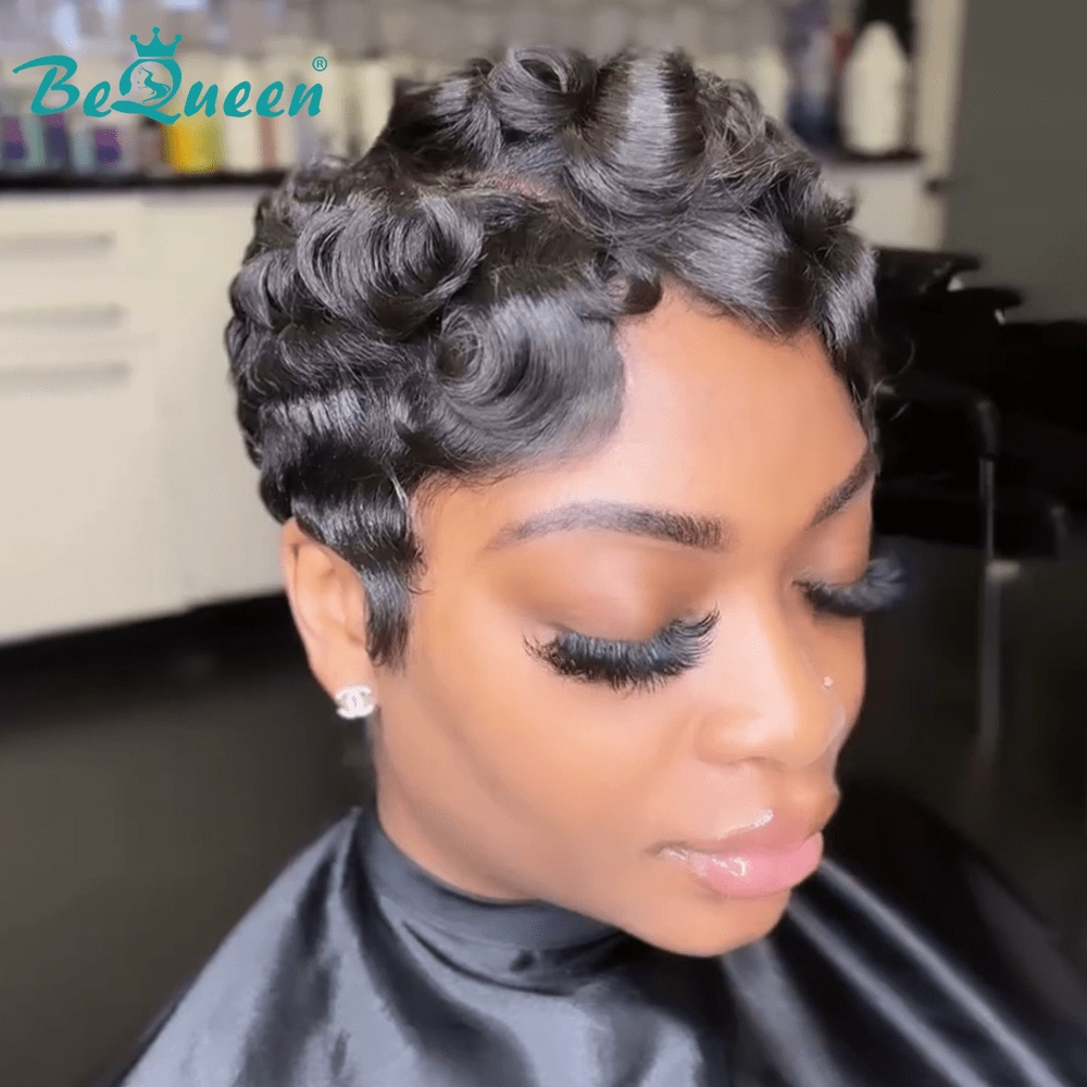 Bequeen Pixie Wave Short Cut Wig