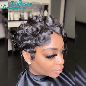 Bequeen Pixie Wave Short Cut Wig