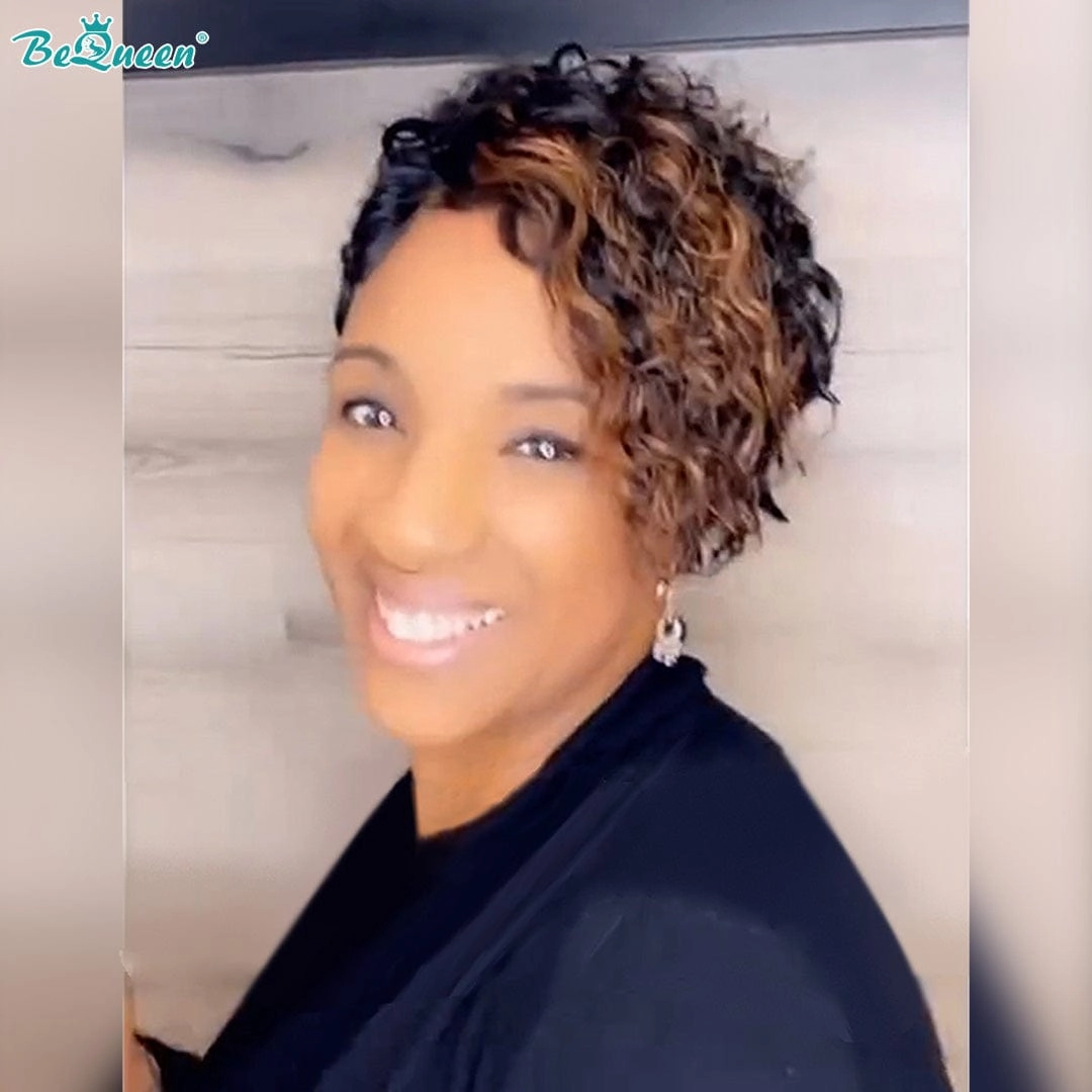 Bequeen Sexy Highlight Wavy Short Wig