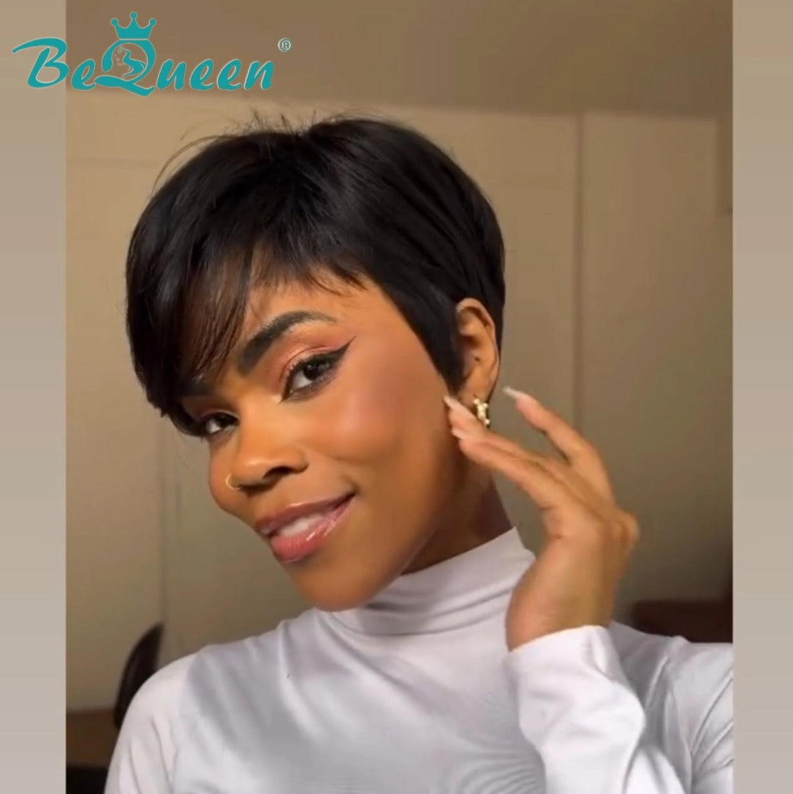 Bequeen Sexy Pixie Style Side Part Short Cut Wig