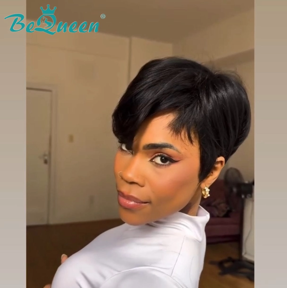 Bequeen Sexy Pixie Style Side Part Short Cut Wig
