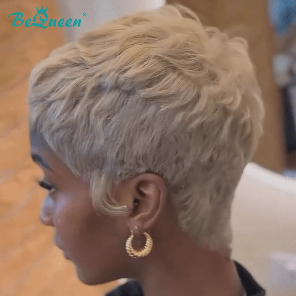 Bequeen Sexy Sliver Special Wave Pixie Wig
