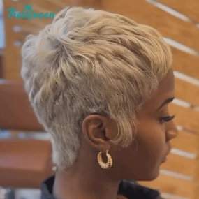 Bequeen Sexy Sliver Special Wave Pixie Wig
