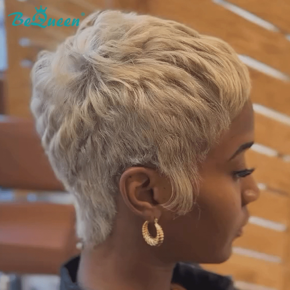Bequeen Sexy Sliver Special Wave Pixie Wig