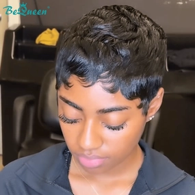 Bequeen Sexy Wave Machine Made Short Wig