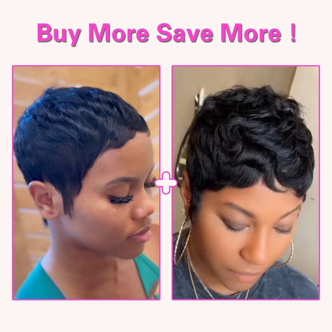 Bequeen Short Cut Machine Made Short Wig
