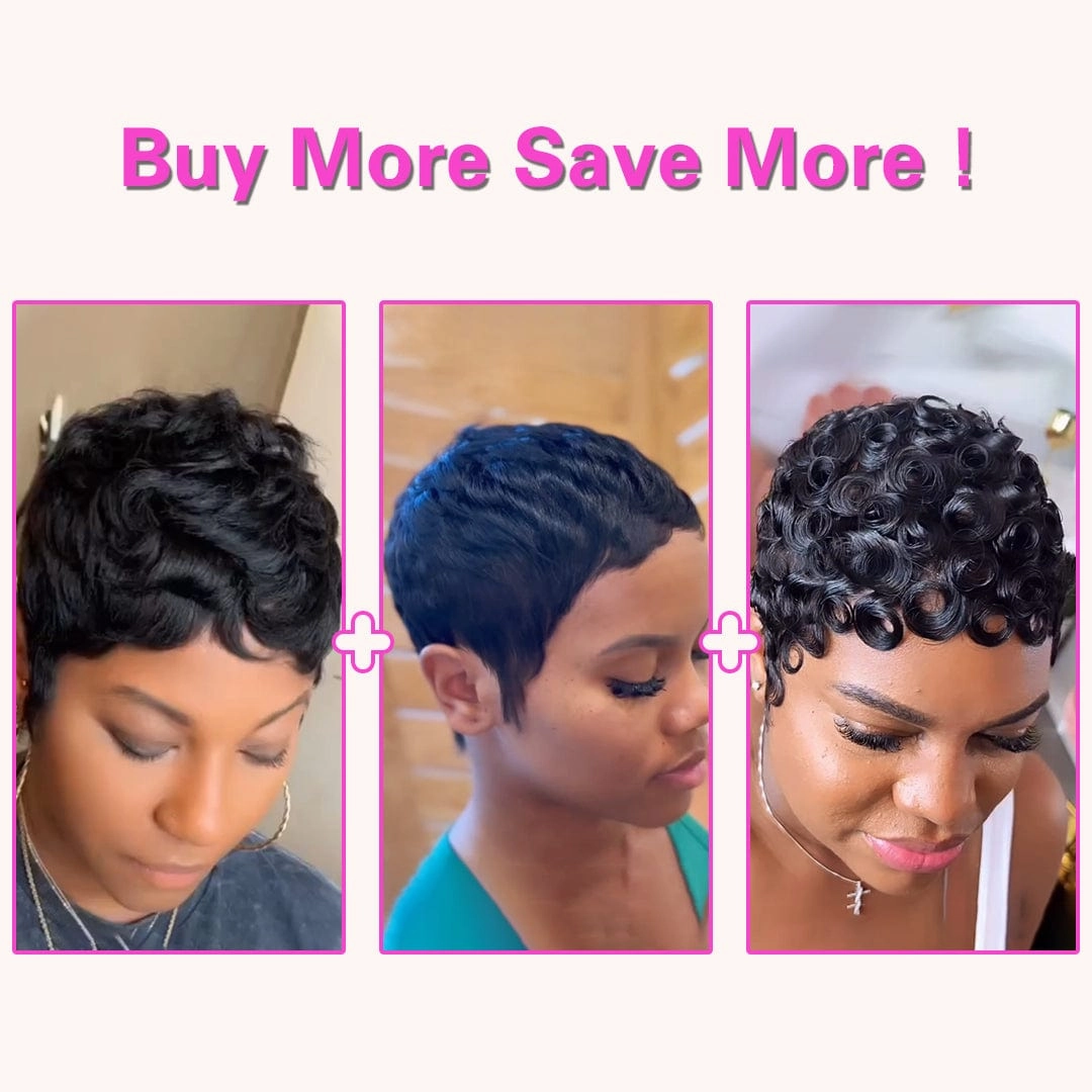 Bequeen Short Cut Machine Made Short Wig