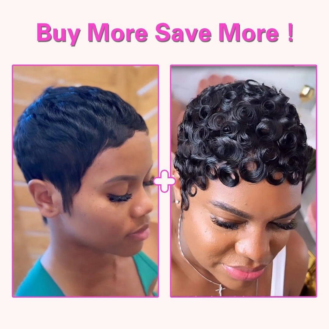 Bequeen Short Cut Machine Made Short Wig