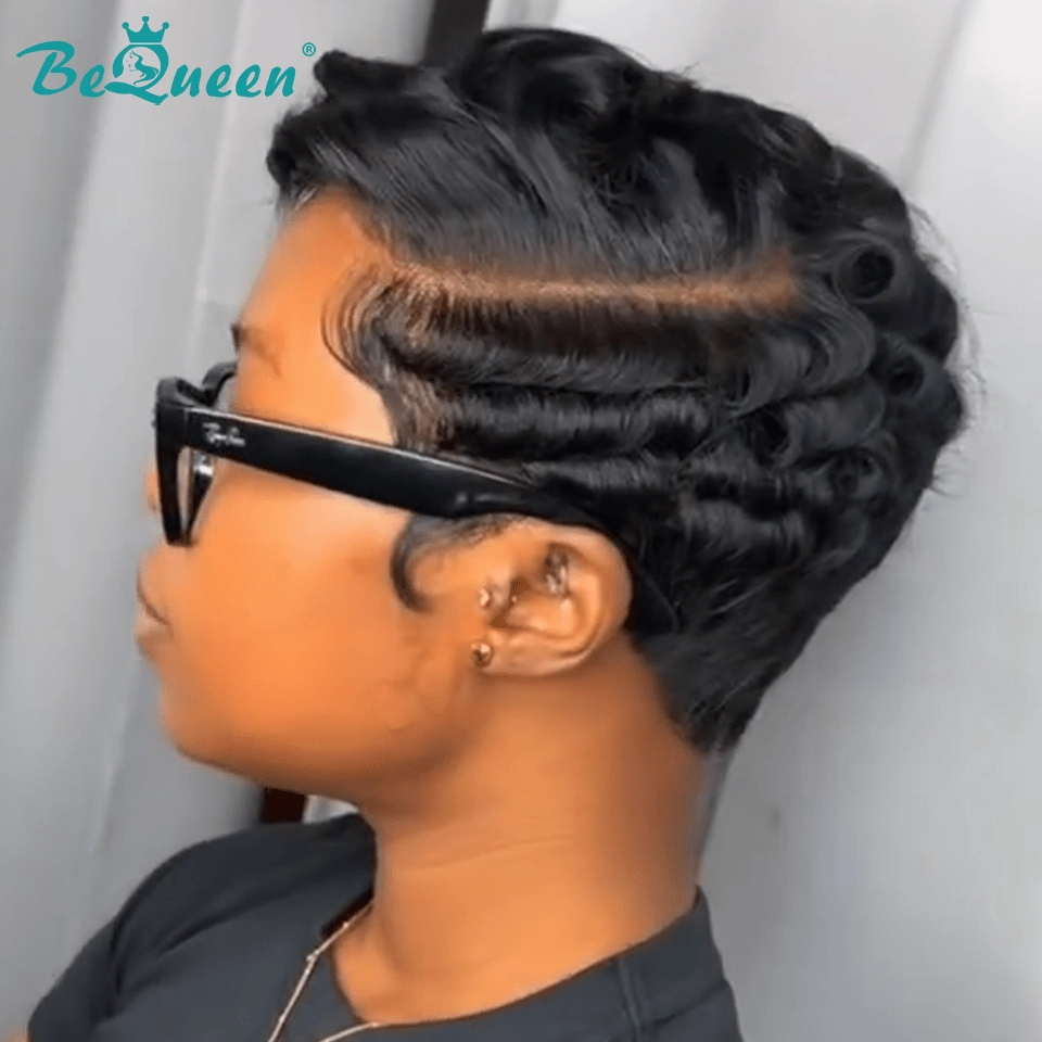 Bequeen Side Part Lace Short Pixie Cut Wig
