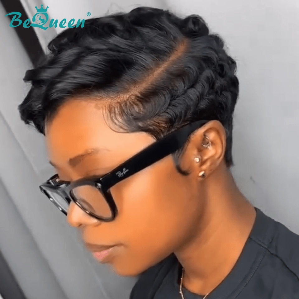 Bequeen Side Part Lace Short Pixie Cut Wig
