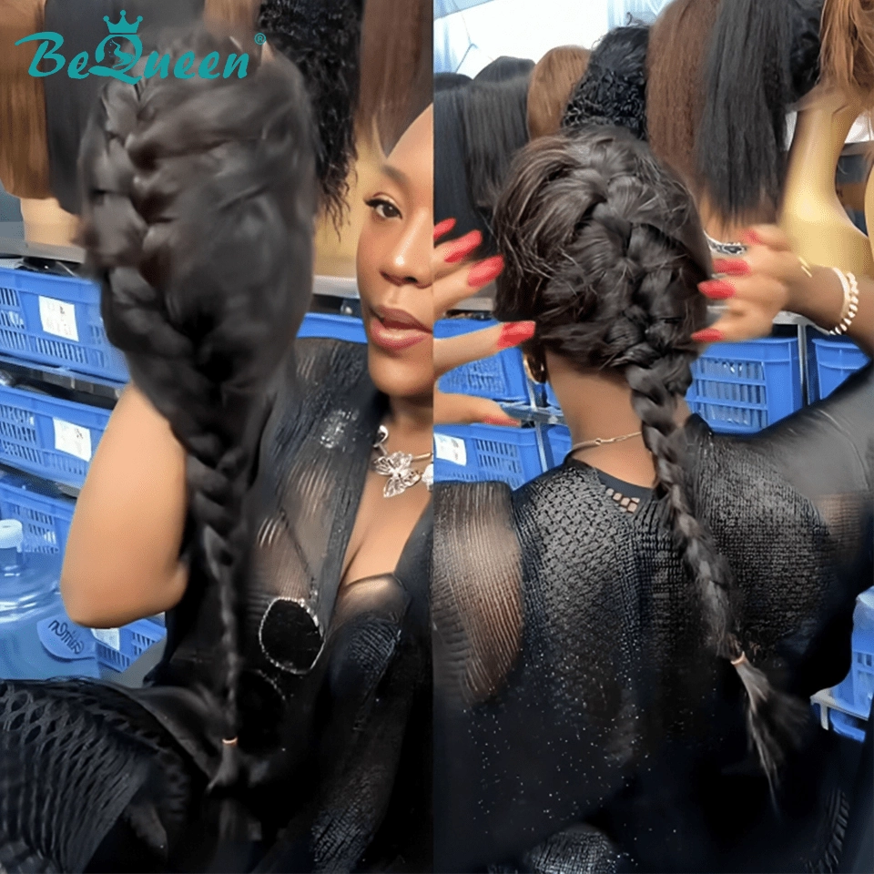 Bequeen Sleek Goddess Braid 100% Human Hair Lace Wig