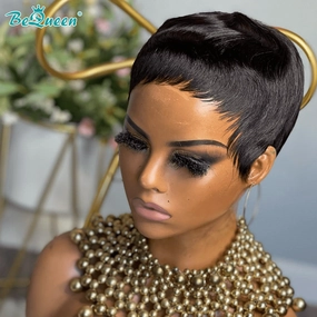 Bequeen Straight Machine Made Short Wig