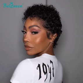 Bequeen Velvet Curl Pixie Lace Wig