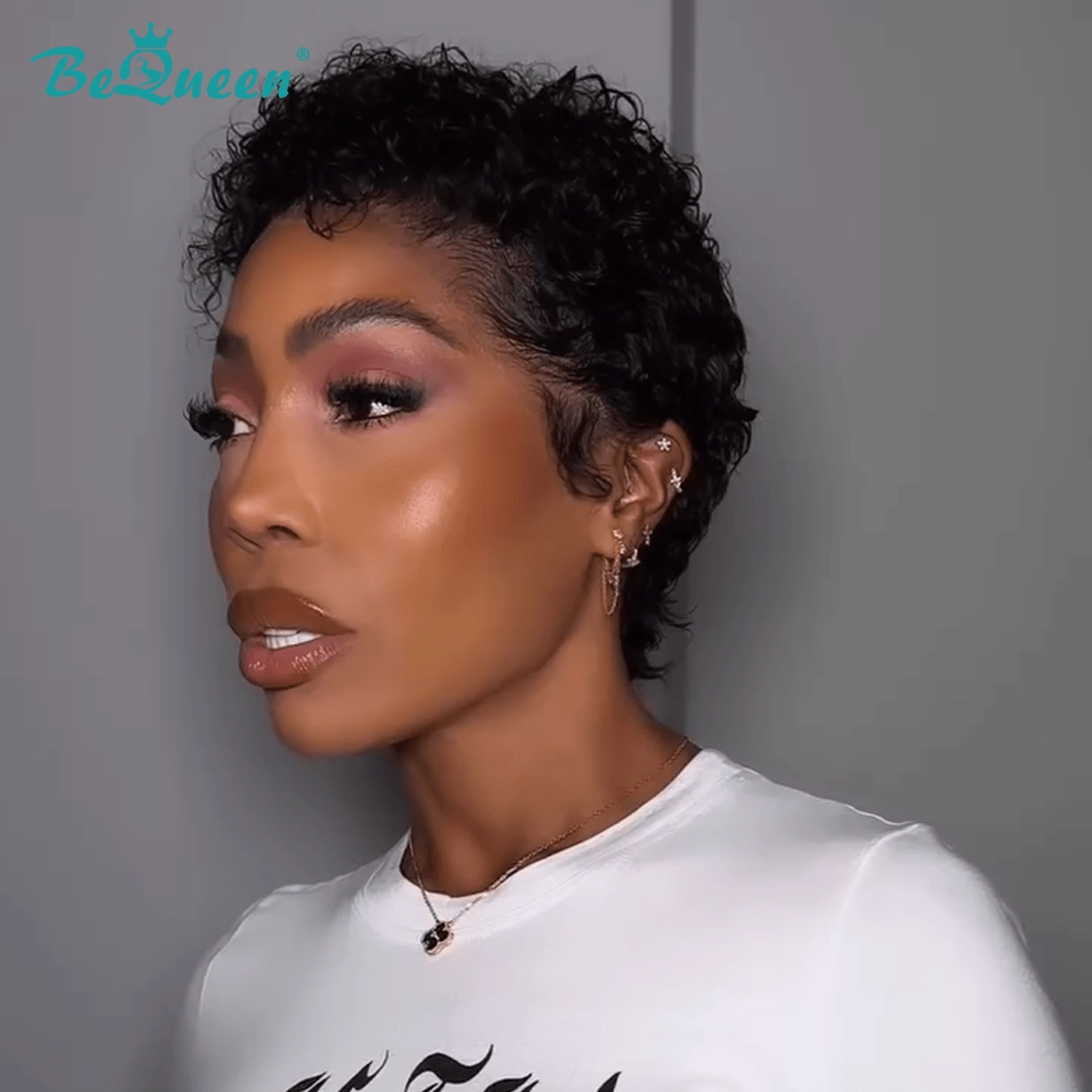 Bequeen Velvet Curl Pixie Lace Wig
