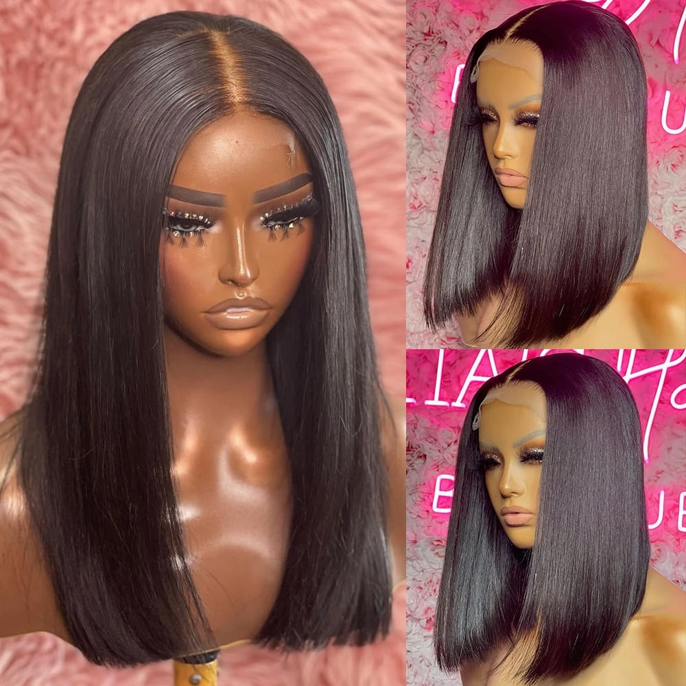 Boutique Skin Melt Lace   Delicate Hairline Frontal Bob Wigs