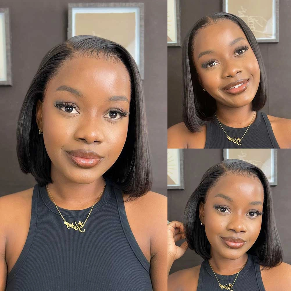 Boutique Skin Melt Lace   Delicate Hairline Frontal Bob Wigs