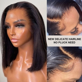 Boutique Skin Melt Lace   Delicate Hairline Frontal Bob Wigs
