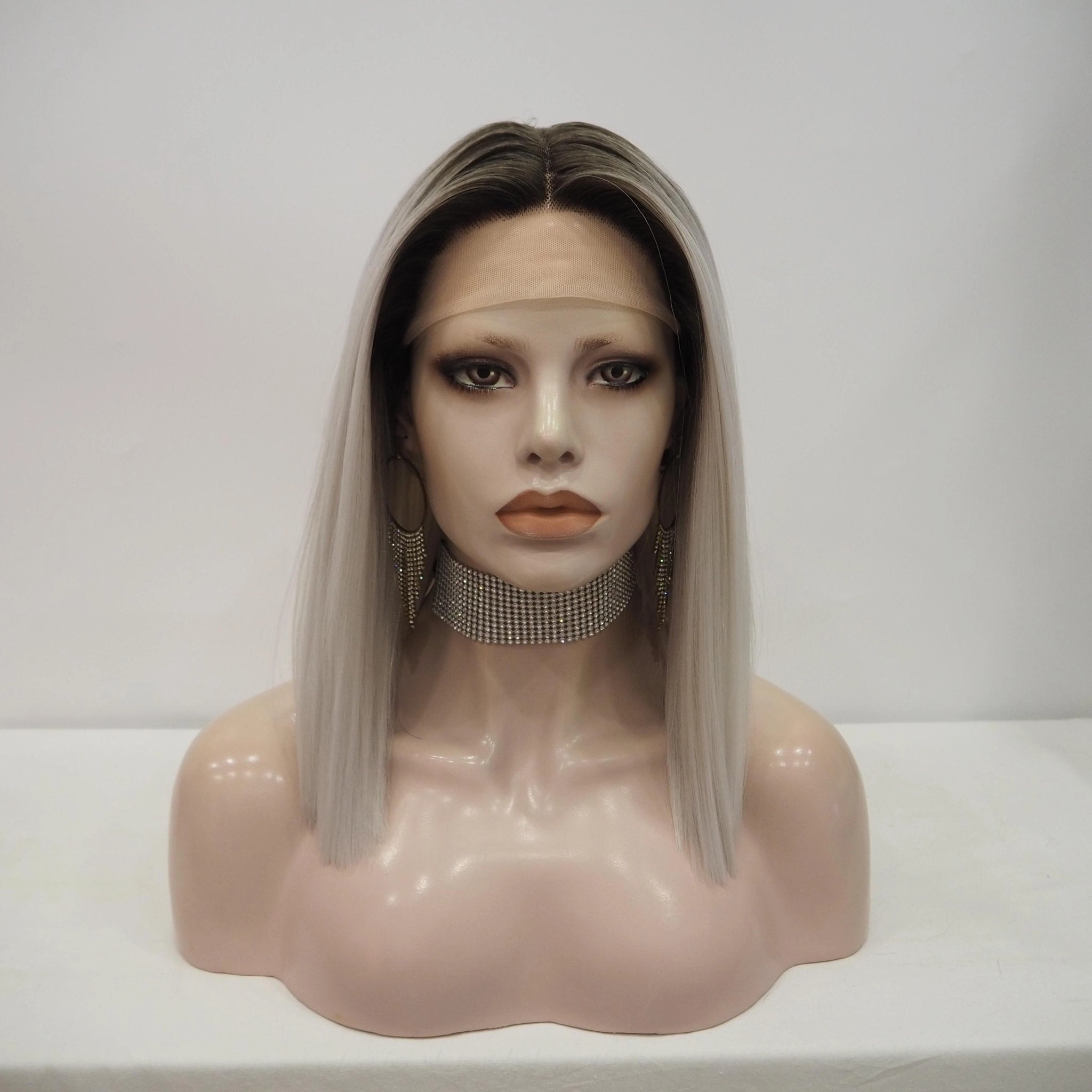 Brenda Collection-Sophie 16 inches Lace Synthetic Wigs Short Straight Wigs Heat Resistant Wigs Daily Wear Hair Accessories
