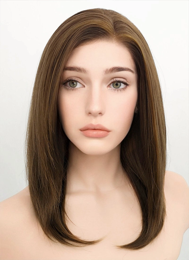 Brunette Straight Bob Lace Front Synthetic Wig LF268