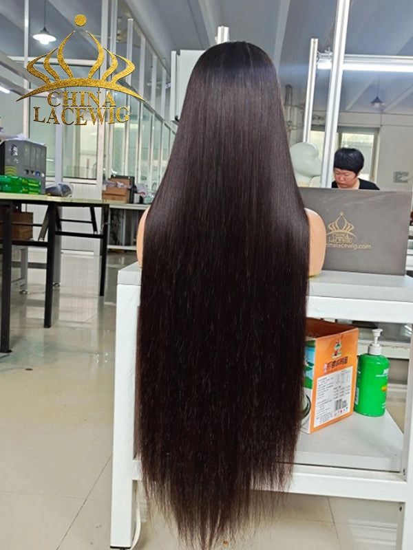 Chinalacewig Custom Wig 100% Human Virgin Hair High End HD Full Lace Wig Silk Straight 30 inch 200% density Custom01