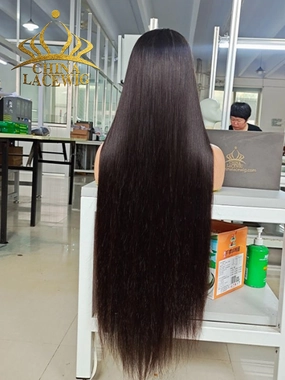 Chinalacewig Custom Wig 100% Human Virgin Hair High End HD Full Lace Wig Silk Straight 30 inch 200% density Custom01