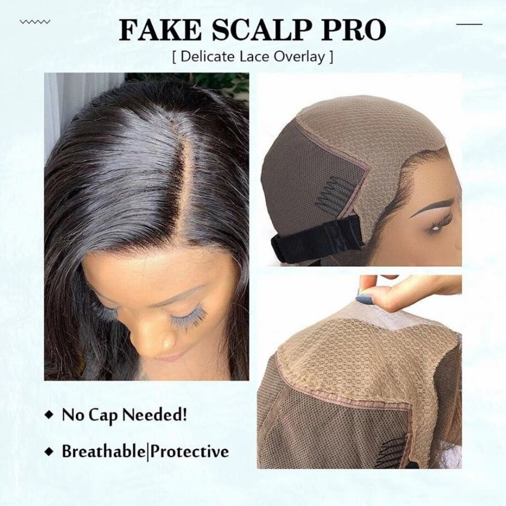 CLEARANCE Elian | Diamond Fake Scalp 13X4 Bob Wig | Water Wave