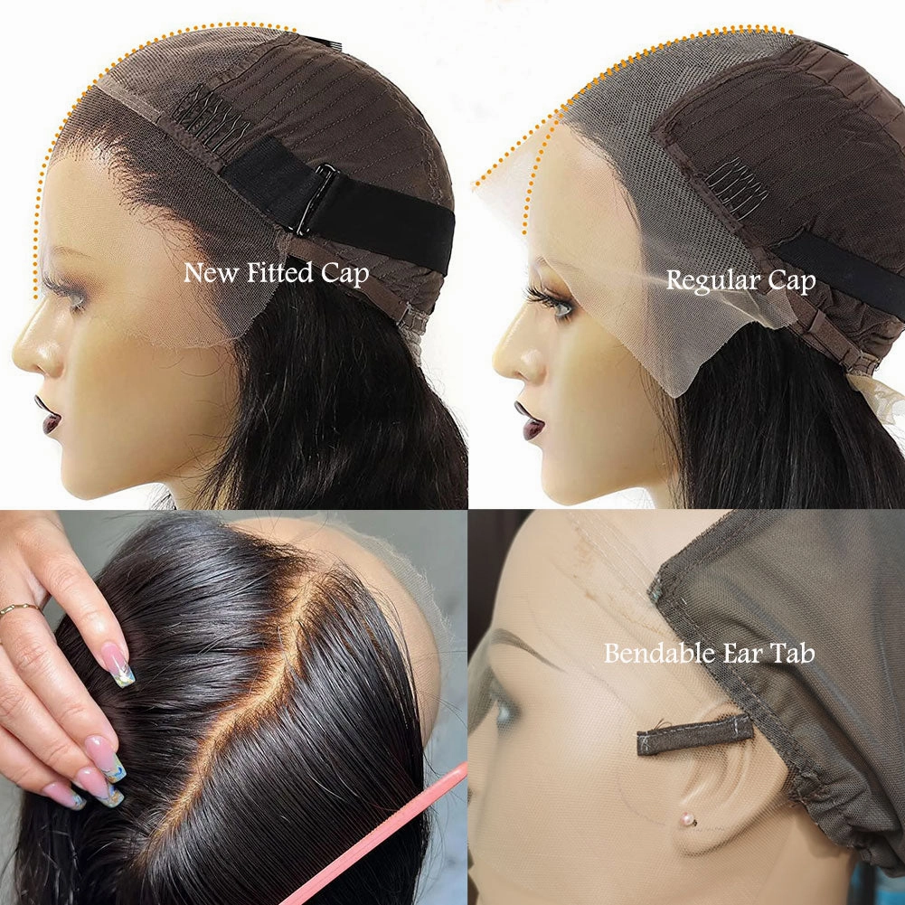 CLEARANCE Glueless Knot-Free 13x6 Fitted Cap Ear Tap 250% Skin Melt Lace Front Wig Straight Bob
