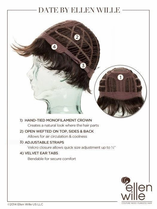 Date Large Wig by Ellen Wille | Synthetic