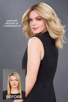 EasiPart Medium HD 12" Hair Addition by Jon Renau | Heat Resistant Synthetic