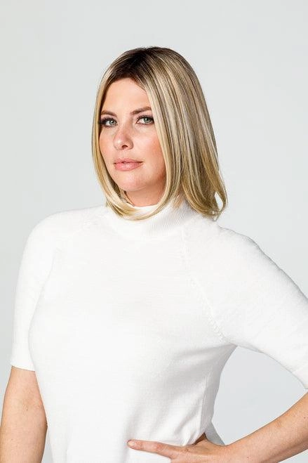 easiPart Medium HD 12" Hairpiece by easiHair | Synthetic Topper (Mono Top)