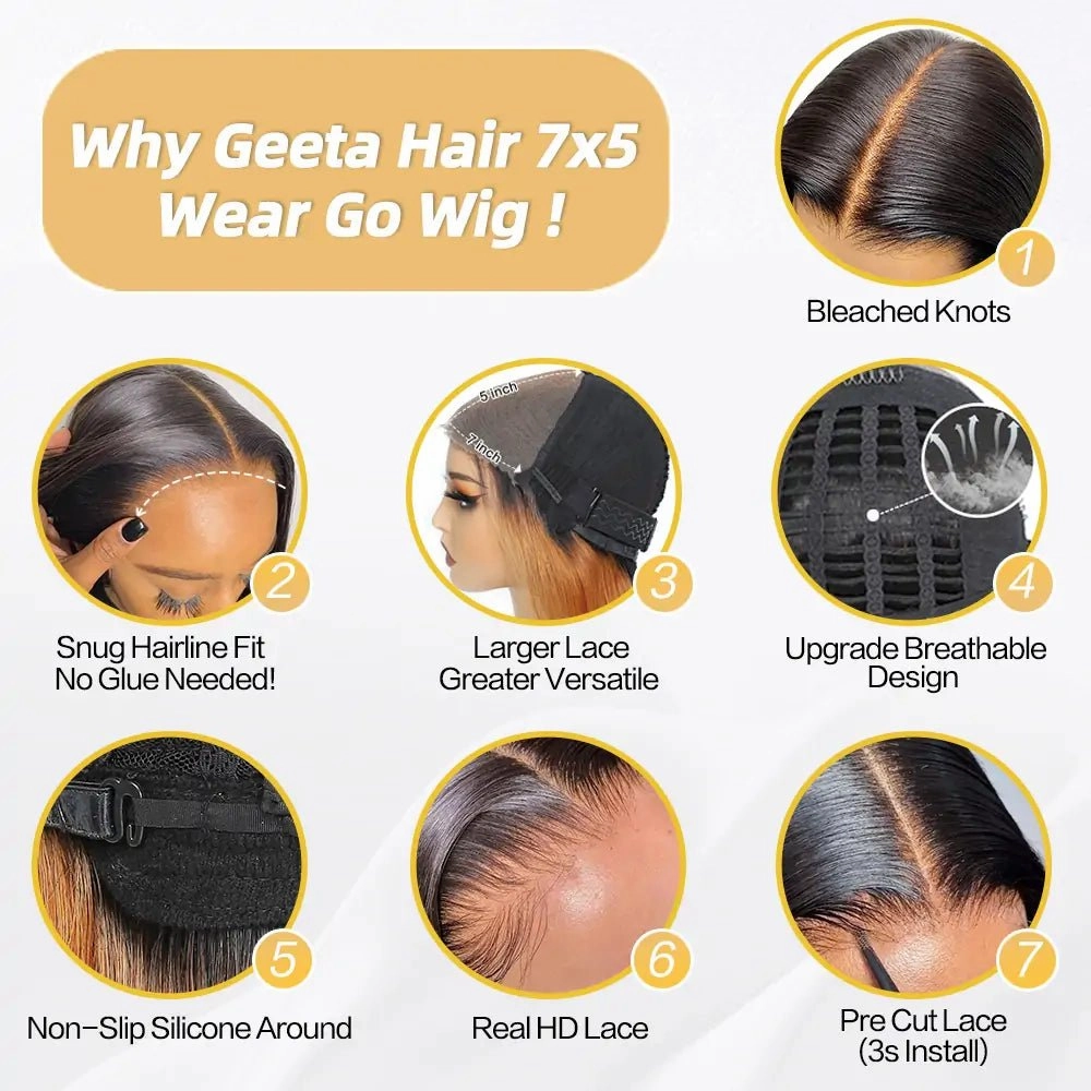Highlight Body Wave Wig with Blonde Bangs Fringe 13X4 Frontal Wig Pre Plucked Human Hair Wig