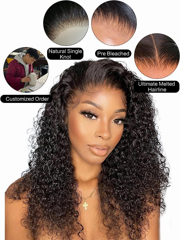 Highlight Color Deep Curls 136 Undetectable HD Lace Wig With Plucked Hairline NCF97