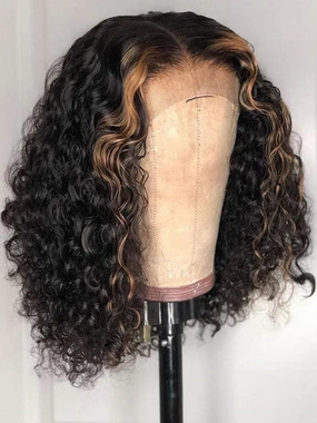Highlight Color Deep Curls 136 Undetectable HD Lace Wig With Plucked Hairline NCF97