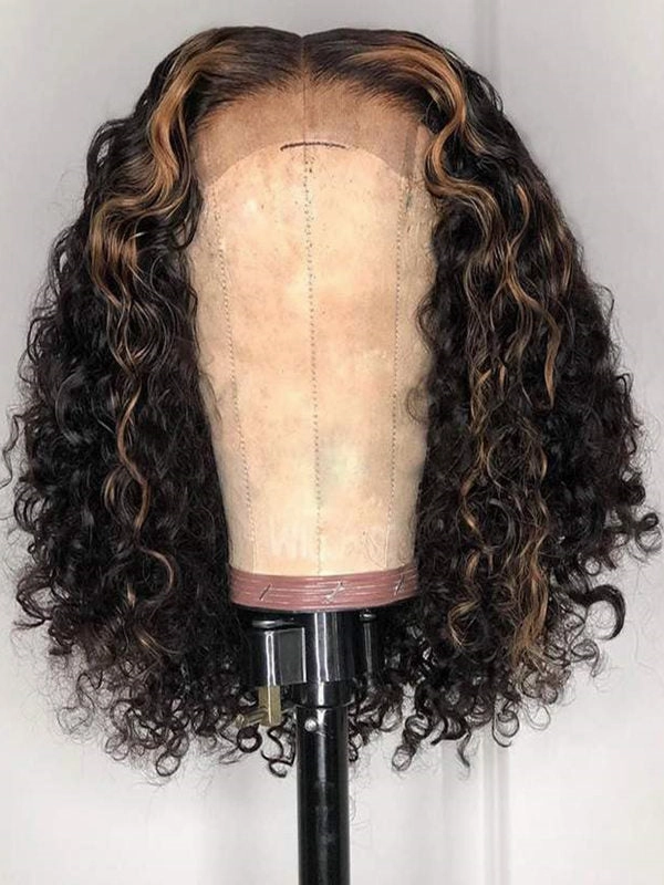 Highlight Color Deep Curls 136 Undetectable HD Lace Wig With Plucked Hairline NCF97