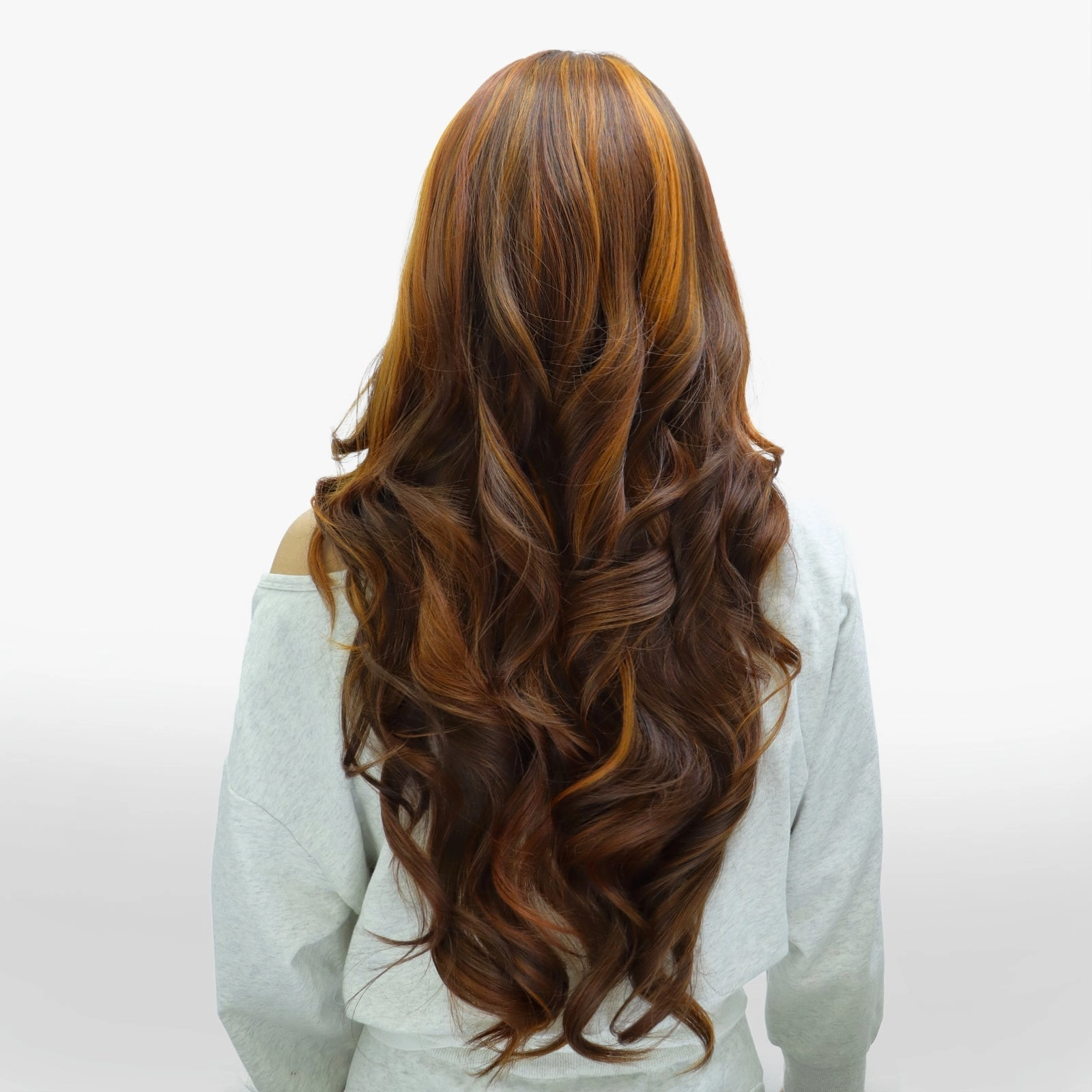 IMstyle Claudia 28inches Copper Red Hair Layer Cut 13*4 Lace Front wigs free Parting-F100-1T2436 (Shara)