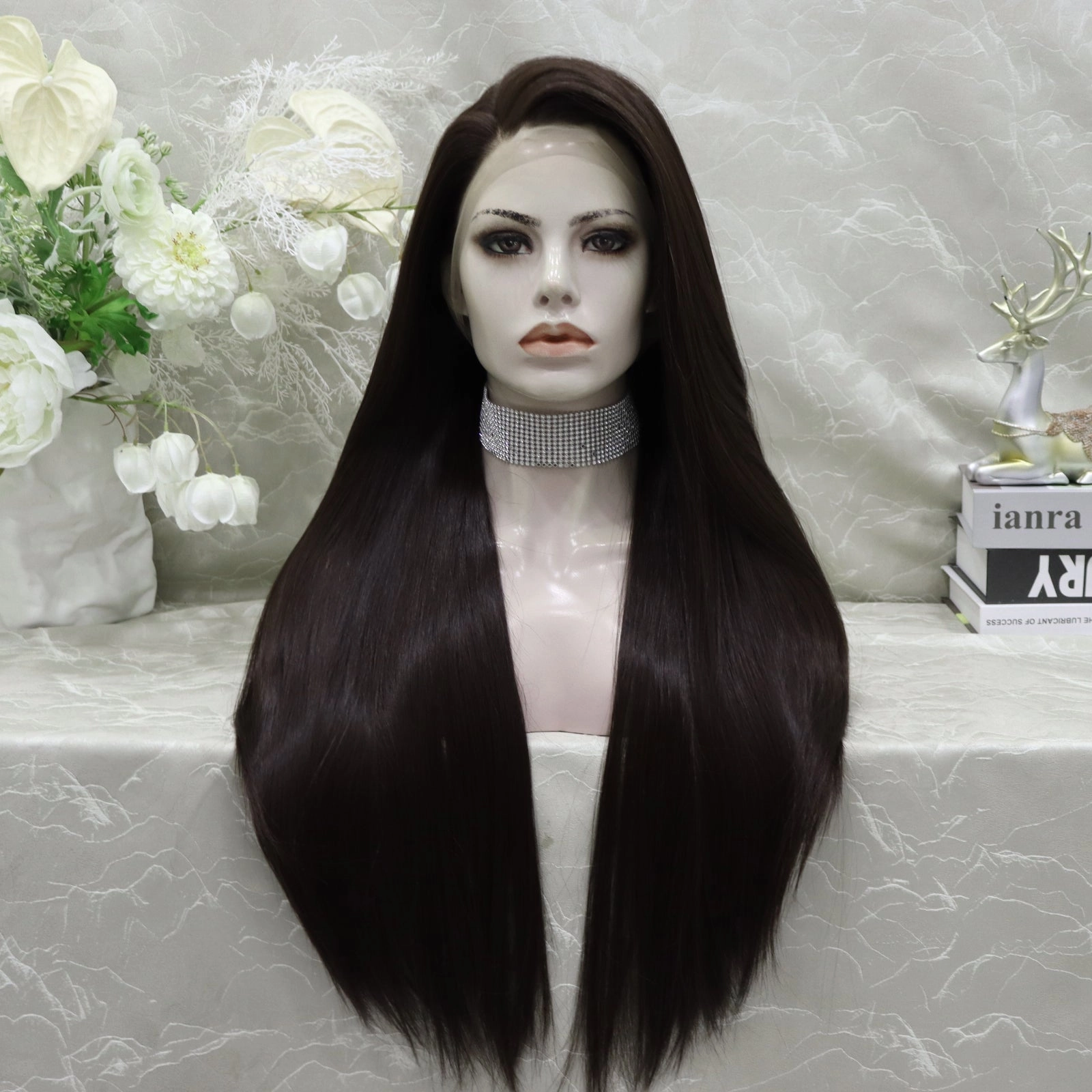 IMstyle Gracie Full lace Silky wigs 28 inches natural color straight style daily lace fronts wigs