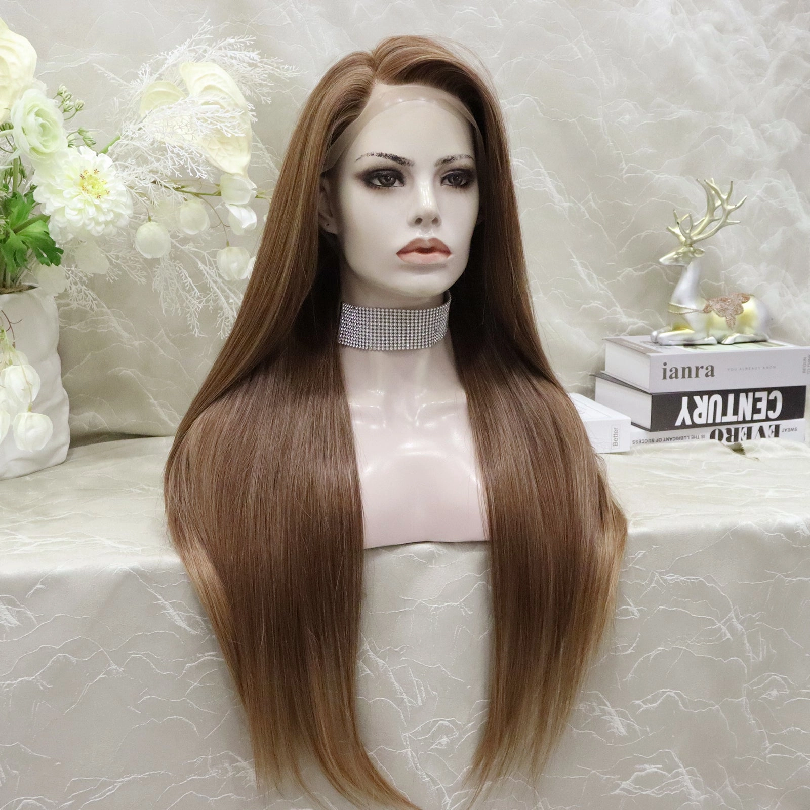 IMstyle Gracie Full lace Silky wigs 28 inches natural color straight style daily lace fronts wigs