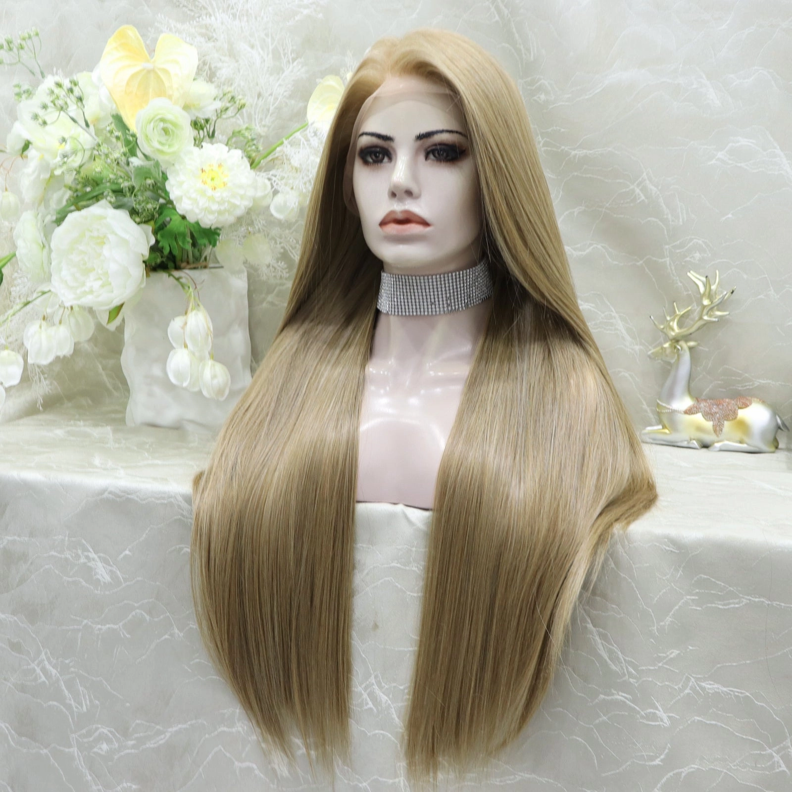 IMstyle Gracie Full lace Silky wigs 28 inches natural color straight style daily lace fronts wigs