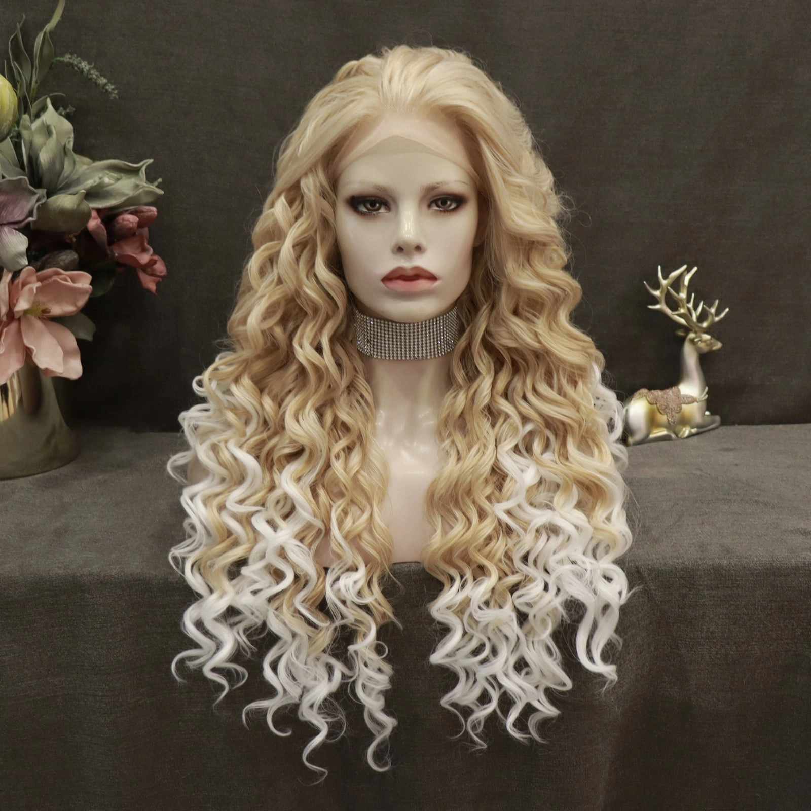 IMstyle Madison deep curly 26 13*2 lace front wigs grey&red&blonde&black&brown&ombre