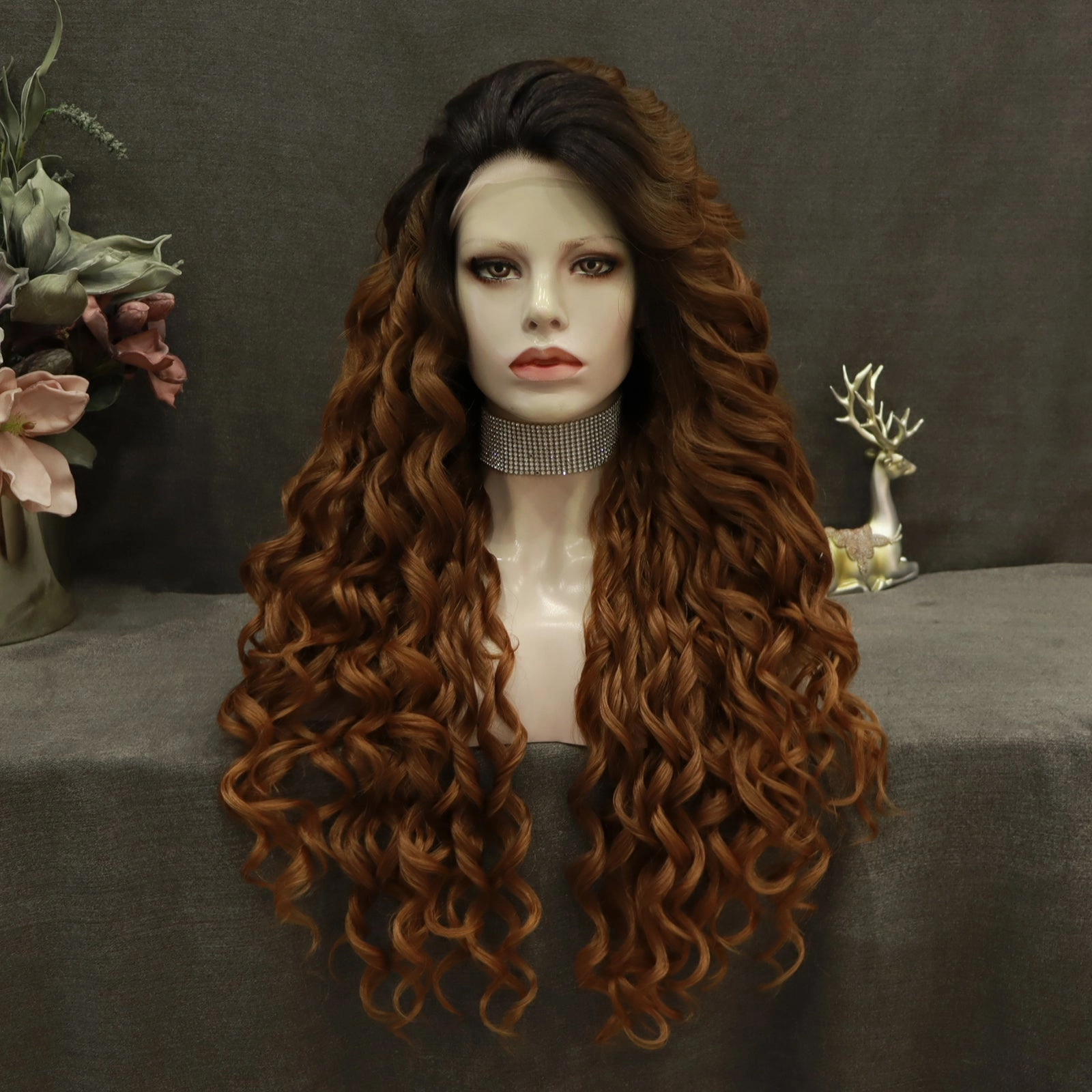 IMstyle Madison deep curly 26 13*2 lace front wigs grey&red&blonde&black&brown&ombre