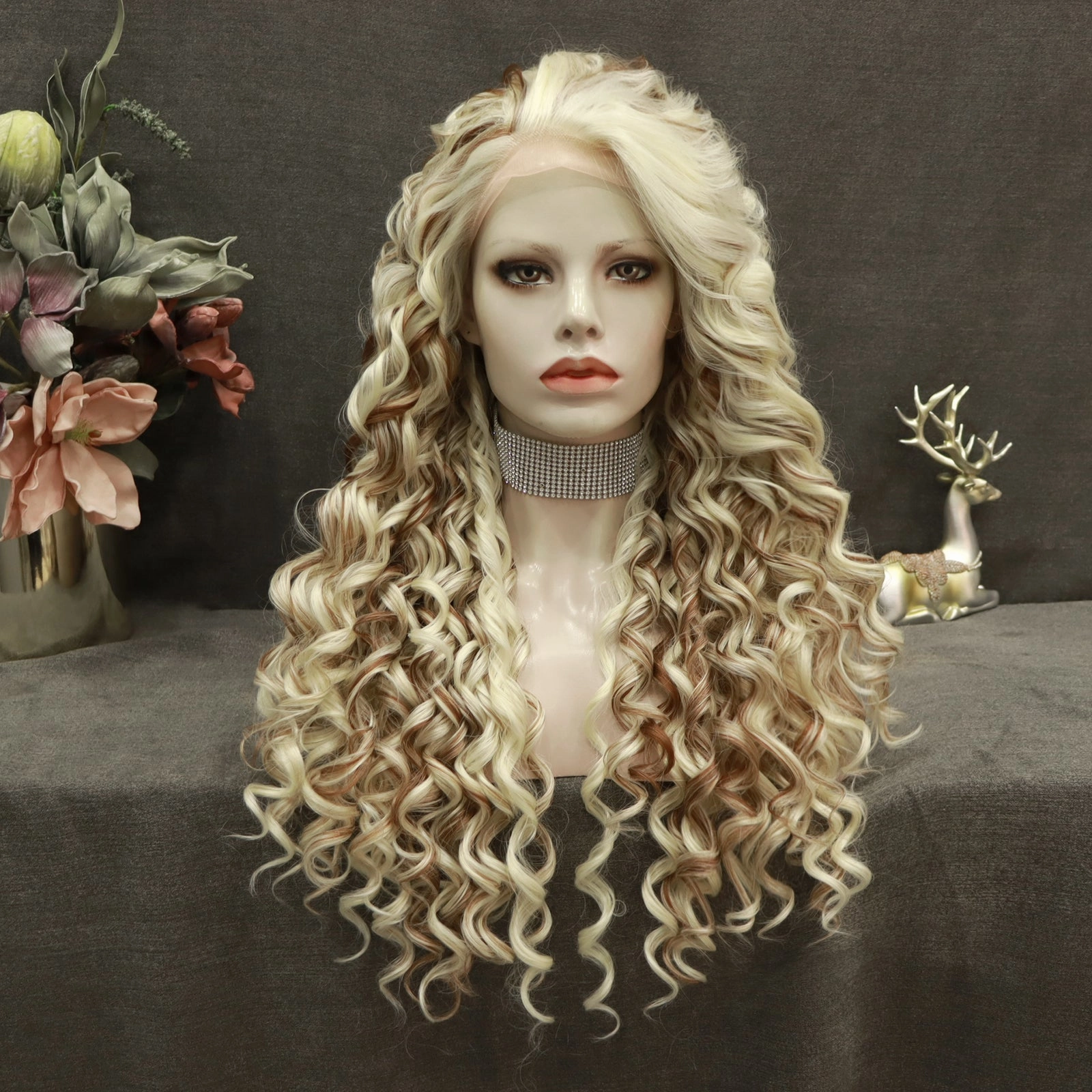 IMstyle Madison deep curly 26 13*2 lace front wigs grey&red&blonde&black&brown&ombre