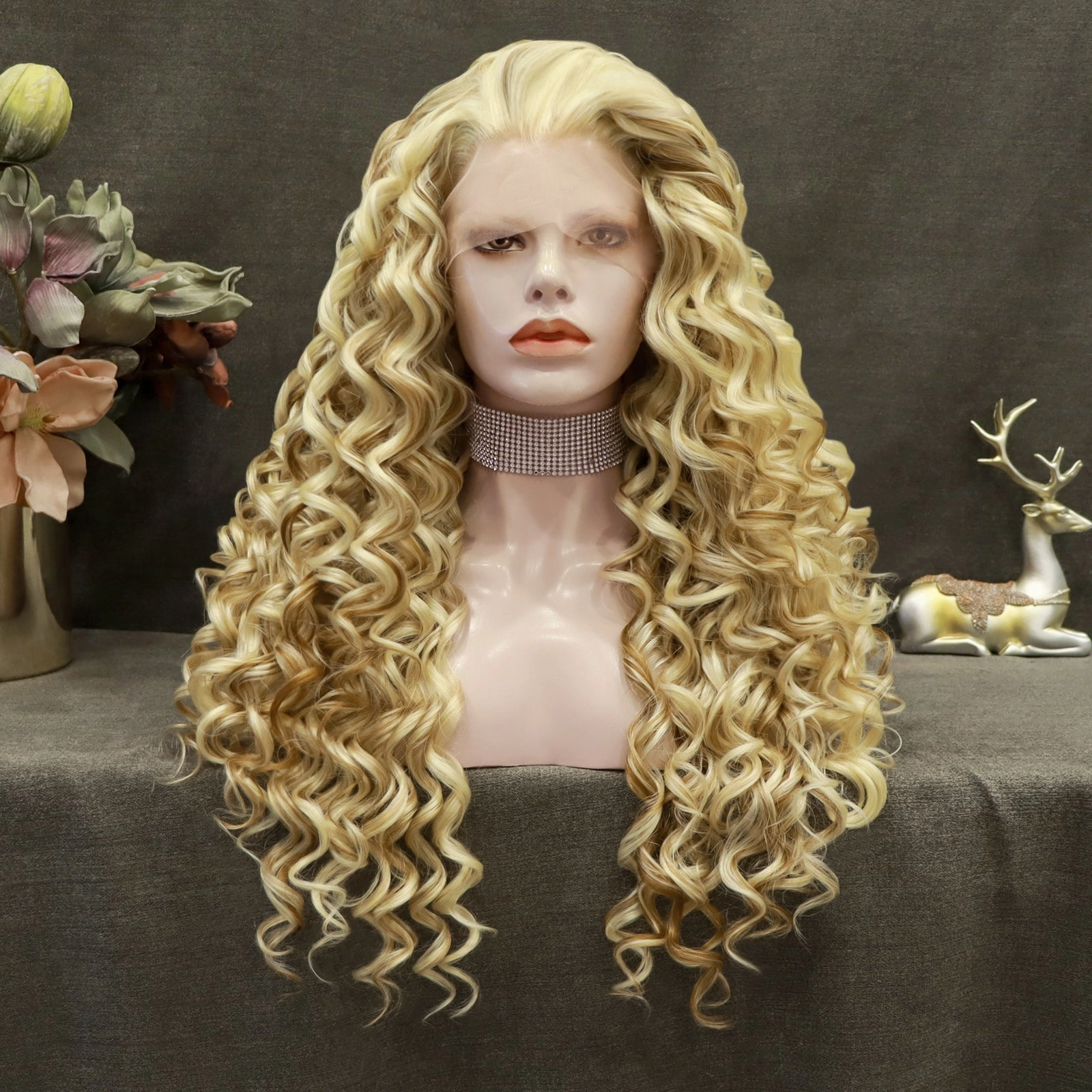IMstyle Madison deep curly 26 13*2 lace front wigs grey&red&blonde&black&brown&ombre