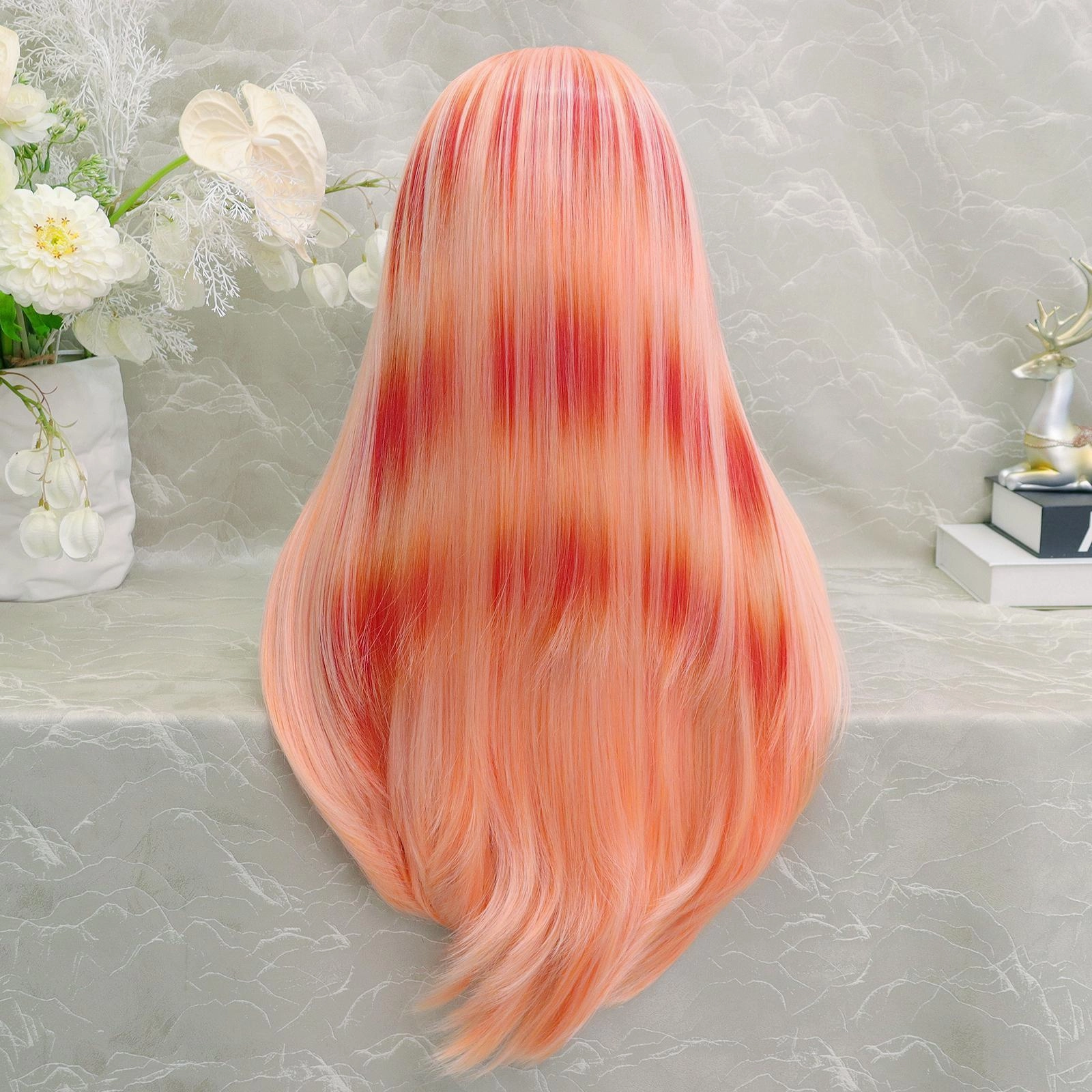 IMstyle Mohito pinky Orange Lace Front wig with unique patern Party 13*2 Free parting-K304-6T008
