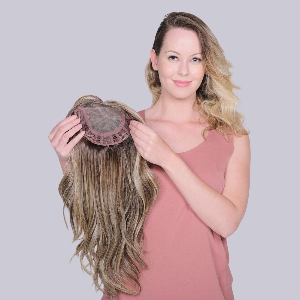 Lace Front Mono Topper Peerless 19" - Caf Collection by BelleTress
