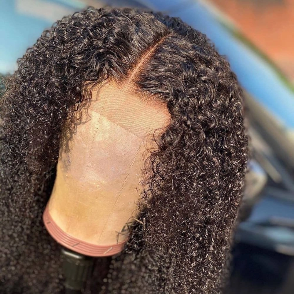 Linda| Preplucked Virgin Human Hair Bob Lace Wig | Kinky Curly