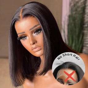 NO SHORT HAIR (6 Inch Return Hair) 5x5 Skin Melt Lace Closure BOB Wig