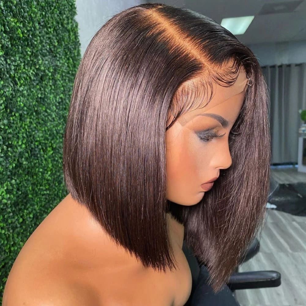 Olivia| Human Hair 13x6 BOB  Lace Wig | Silky Straight