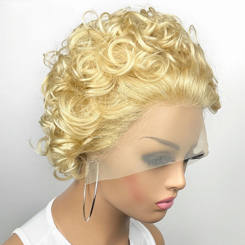 Paisley | 613 Blonde Short Pixie Cut Prestyled Human Hair Lace Wig