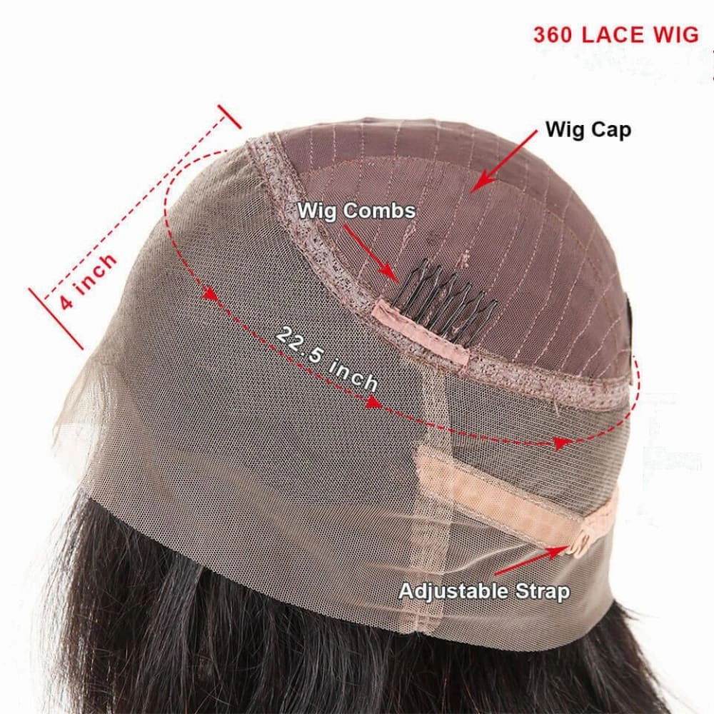 Sarah| Preplucked Virgin Human Hair 360 Bob Lace Wig | Silky Straight