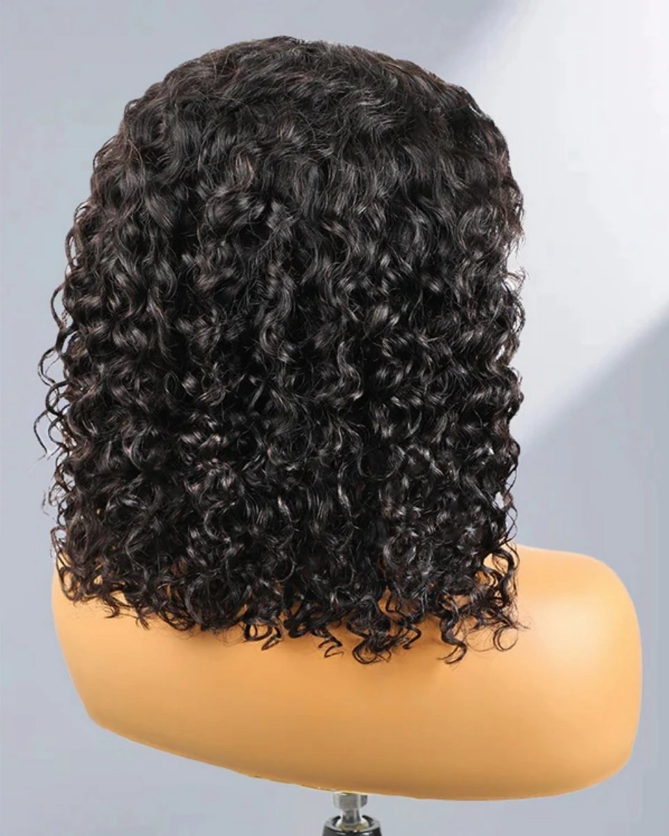 Upgraded Air Cap KNOT-FREE 5x5/13x6 Skin Melt Lace Human Hair Wig Water Wave Bob